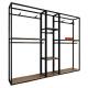 PU Leather Cover Material Clothing Shop Retail Display Rack with Fabric Roll Stands