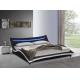 Curve Deluxe Upholstered Platform Bed Modern Full Size With LED Headboard