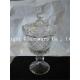 wholesale wedding party plates glass candy stand, glass fruit plates with lid