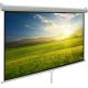 Durable manual pull down projection screen with Self-lock device