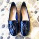 PU Lining Calf Leather Flat Heeled Shoes 22.5cm-25cm Ladies Leather Loafers