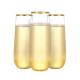 Gold Rim Shatterproof Stemless Wine Glasses 9oz Disposable Champagne Cups