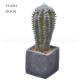 Small Green Opuntia Outdoor Artificial Succulents 20.5CM Realistic Office Cactus