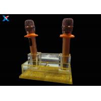 KTV Crystal Acrylic Microphone Stand ,  Smooth Surface Clear Plastic Display Box