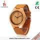 2016 Factory price Hot selling Leather strap Ronda movement quartz bamboo watch
