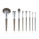 Grey Makeup Brush Set Of Eight Fine Synthetic Hair Cruelty Free