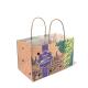 Brown / White / Customized Fruit Paper Bags With Paper Twist Rope Handle