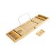  Bamboo Bathroom suppliers Bathtub Caddy with Extending Sides and Adjustable Book Holder