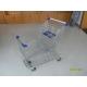 100L Low Tray Supermarket European Steel Shopping Trolley With anti UV plastic parts