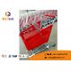 Standard Plastic Supermarket Shopping Trolley Durable Structure Zinc Plated