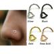 Stainless steel love heart multicolor nose Rings nose Hooks Body piercing Faux nose piercing body jewelry