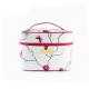 Floral Round Cylinder Bucket Travel Toiletry Bag