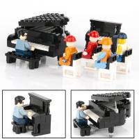 Compatible with legoingly locking creator upright piano musical instrument building block