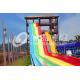 13m Rainbow Custom Water Slides For 6 Guests Per Time , Amusement Park