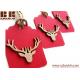 Christmas Gift Tags Set of 3 Luxury Gift Tags Wooden Stag Head Rudolph Reindeer Hang Tags