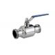 AISI 316L Stainless Steel Sanitary Ball Valves Two Way For Food Industry Piping System