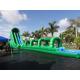 36 Feet Tall Hulk Inflatable Water Slides Green Long Crazy Wet Slide With Pool