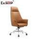 Ergonomic Leather Chair With Lumbar Support PU Padded Armrest