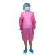 Pink PP Non Woven 30gsm Disposable Medical Gowns PPE AAMI Level 1 2 3 4