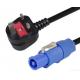 UK Standard Powercon Power Cable / Power Cord Cable With Powercon PC003-5M/1.5