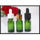 High Standard 10ml Green Small Glass Dropper Bottles For Essential Oils