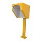 Soundproof Telephone Acoustic Hood Phone Booth Public Call Box In Yellow Color Stand Alone