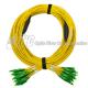 24 Cores 5.0mm Pre Terminated Multi Fiber Cables Yellow Sheath