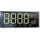 Monochrome Tn LED Segment Display 10mm Pixels CC CA With Yellow LED Backlight