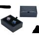 Luxury Cufflink Gift Box Custom Leather / Paper Material 60*60*35mm Size