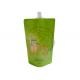 full UV Straight Spout Stand Up Pouches Green Color 1000ml For Hair Cream