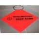 Red Caution Safety Flags Wide Load Flag Silk Screen Printing With Elastic Rope