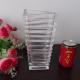 24.7CM Tall Line pattern vase high Clear glass vases China wholesale supplier