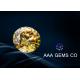 0.25 Carat 4 MM Yellow Moissanite Diamond For Rings , Earrings