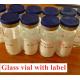 Pharma Medical Glass Vial 7ml Amber Borosilicate Glass With Rubber Stopper