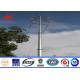 Angle Cross Arms 16 Sides 24 M Galvanized Steel Pole Electrical Transmission Towers