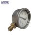 China factory capsule pressure gauge 100mm mbar ss case brass connection 1/2bsp cmh2o low pressure manometer