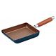 28CM Nonstick Square Frying Pan With Wooden / Silicon Handle