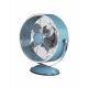 30W 9 Inch Retro Desk Fan Adjustable Head 1.6meters Blue Silent Copper Motor
