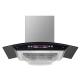 Quiet Electric Glass Arc Range Hood Stainless Steel App Controlled 15-17 m3/min SS Chimney