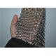 Square Stainless Steel Chainmail Scrubber With Non-toxic , Cast Iron Cleaner