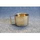 Modern Breakfast Set Golden Stainless Steel Coffee Cup With Round Plate 200ml