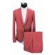 Red 2 Piece Suit Dusty Red Color Many Situations Custom Size 42-62