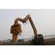 Yellow 42CrMo Sheet Pile Hammer 120 Ipm Sheet Piling Attachment For Excavator
