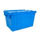 Supermarket Plastic Tote Box Acceptable OEM ODM Transport Turnover Crate with Mesh