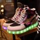 Fashional LED Light Up Sneakers App Control Self - Editing Words Non - Slip