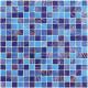Sea blue with gold line glass mosaic mix pattern swimming pool mosaic tile