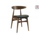 0.35cbm Wood Restaurant Chairs Ash Wood Leather Seater Armless Chair