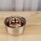 16cm Stainless Steel Kitchen Sauce Pans Single Handle Milk Pot  With Lid