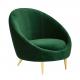 Hot sale round upholstery lounge chairs, popular velvet stainless steel design for wedding event