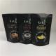 Matte Black Fast Printing Time and Custom Printed Bags For Shake Supplement Powder Packaging Bags